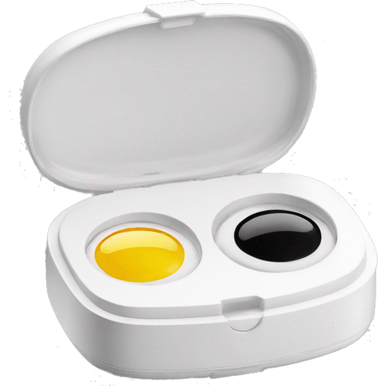 dual compartment prescription contact lens case emoji