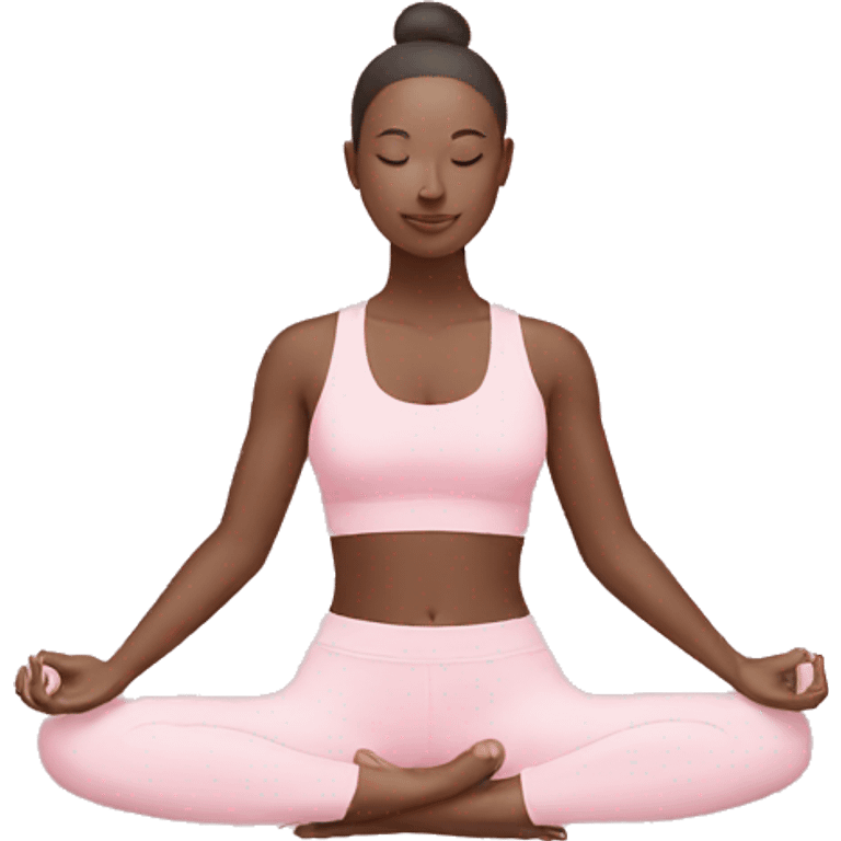 Pastel pink yoga emoji