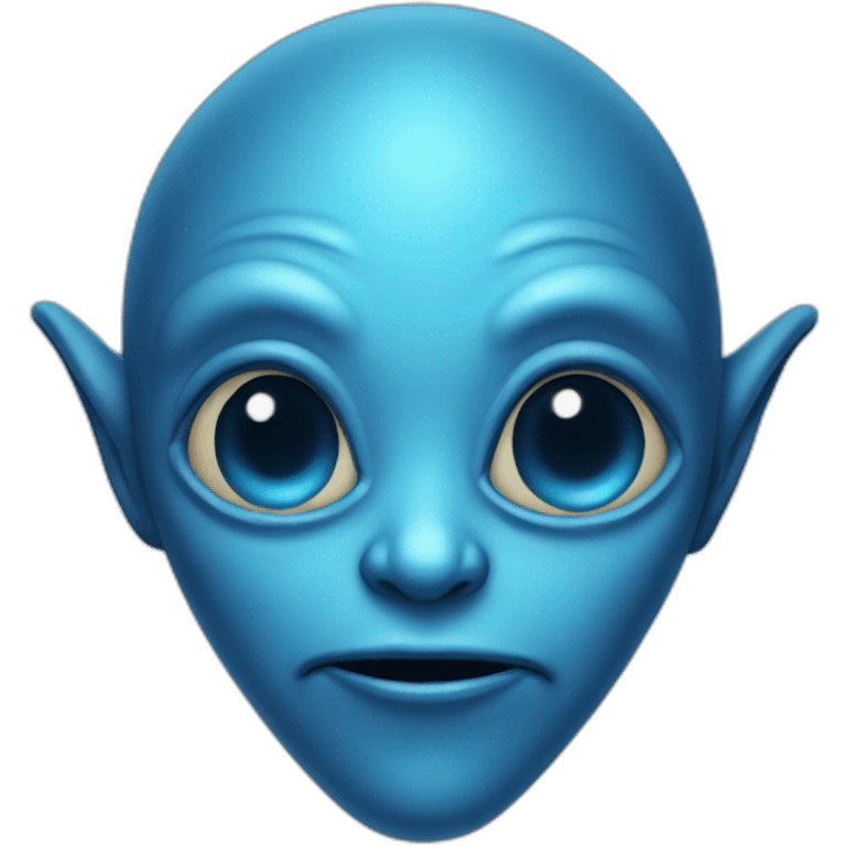 blue alien emoji