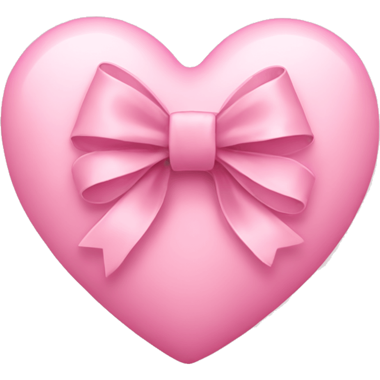 baby pink heart with a bow  emoji