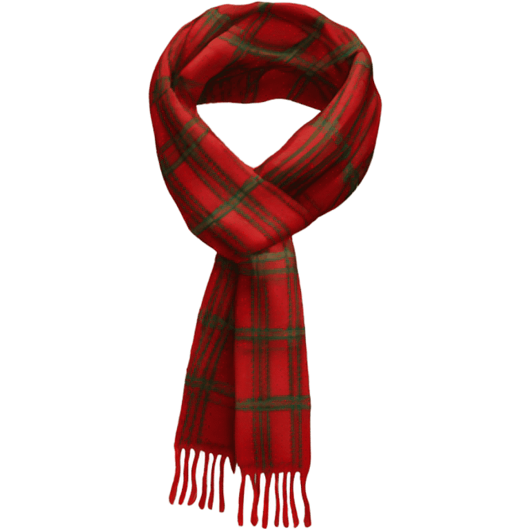 Red plaid christmas scarf emoji