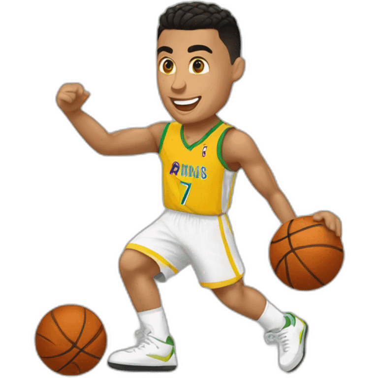 Ronaldo qui joue au,basket emoji