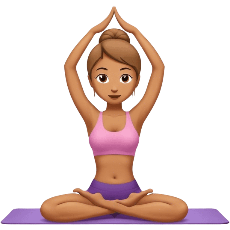 Mujer haciendo yoga  emoji