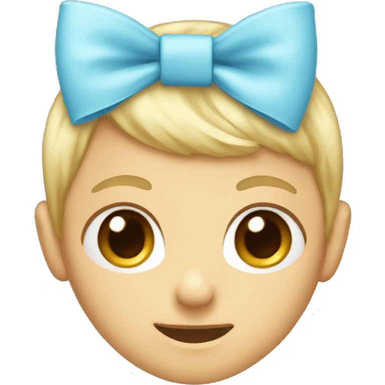 Light blue bow  emoji