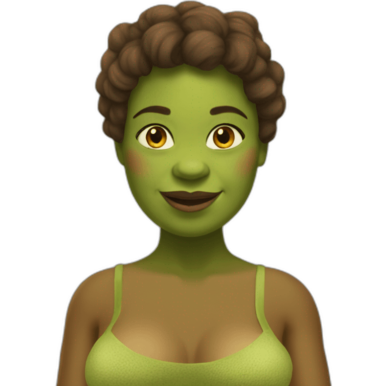 Female Shrek naturist emoji