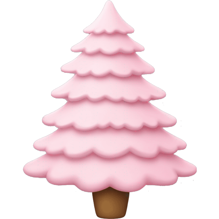 pastel pink christmas tree emoji