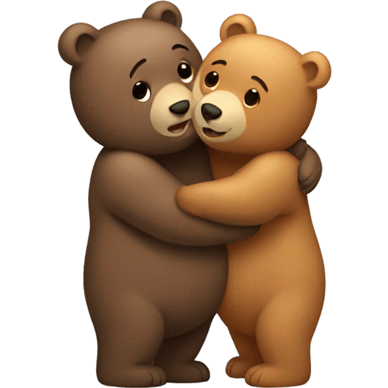 bear hugging another bear emoji