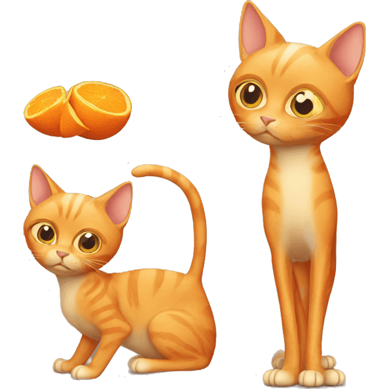 Skinny orange cat emoji