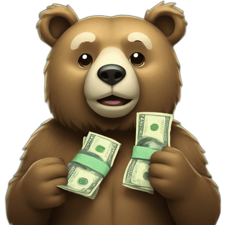 bear with money emoji