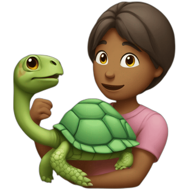 Maman et tortue emoji