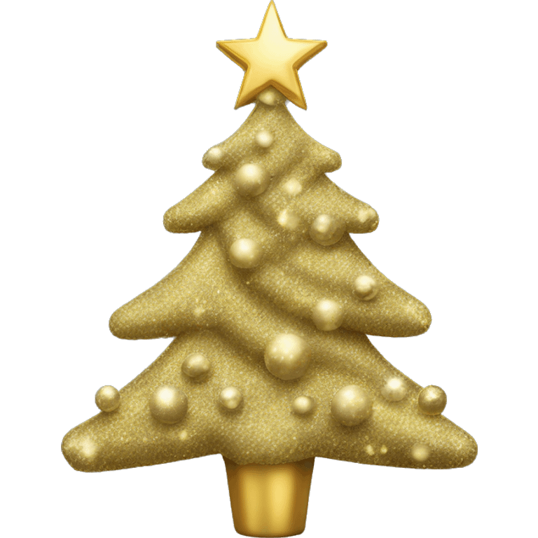 christmas tree gold decorated  emoji