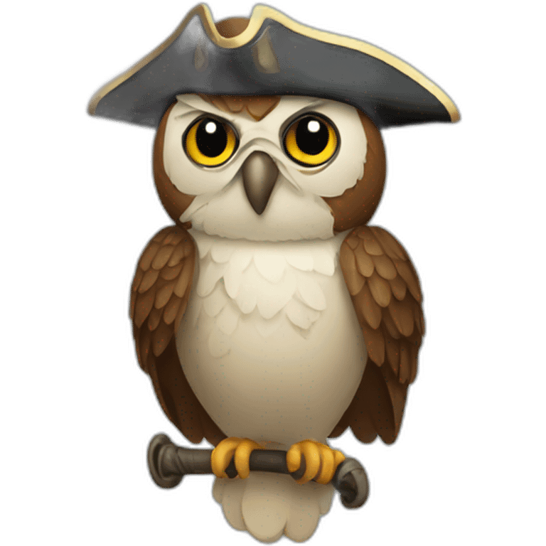 Pirate owl emoji