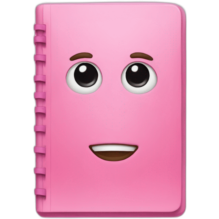 write in a pink notebook emoji