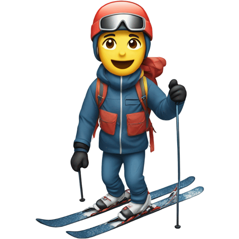 Backcountry skier in Japan emoji