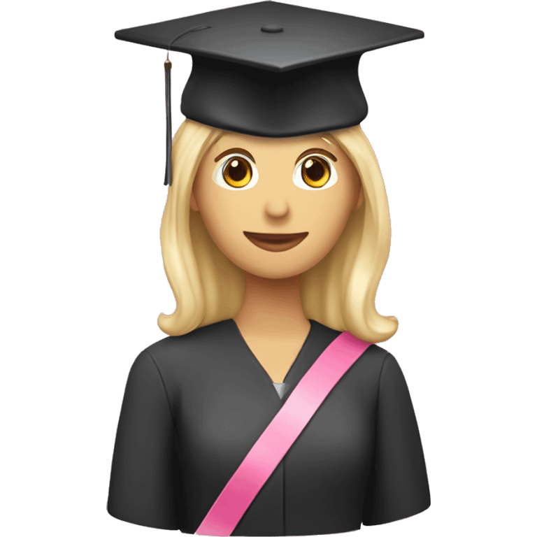 further education in HR style with Mortarboard pink emoji