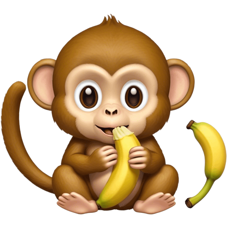 Monkey eating a banana  emoji