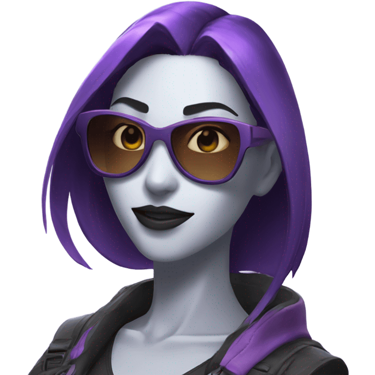 Widowmaker from overwatch with sunglasses emoji