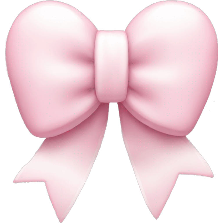 Pastel pink heart with white bow emoji