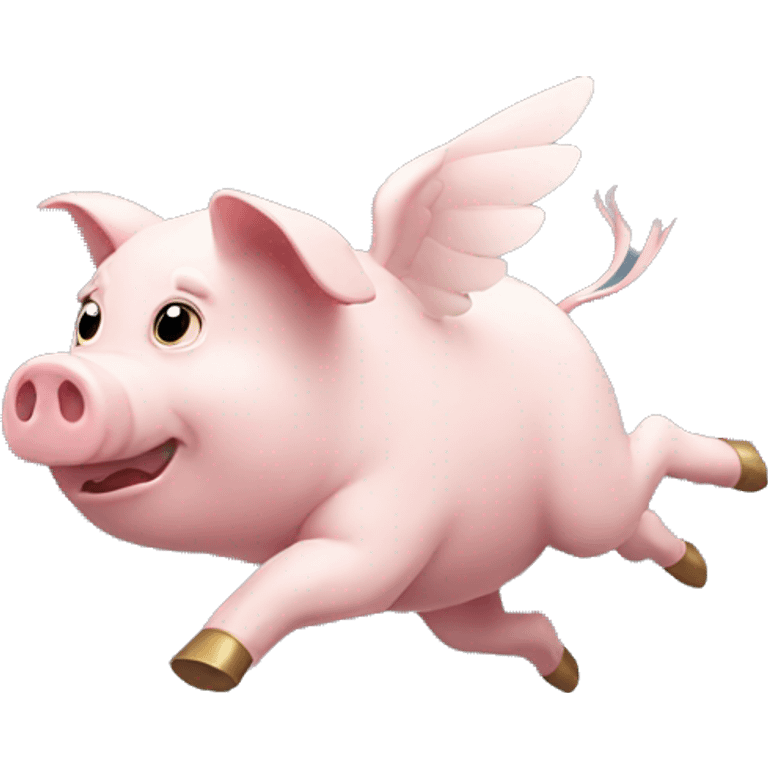 Flying pig emoji