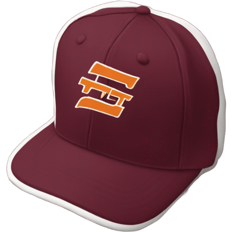 single maroon virginia tech VT baseball cap emoji