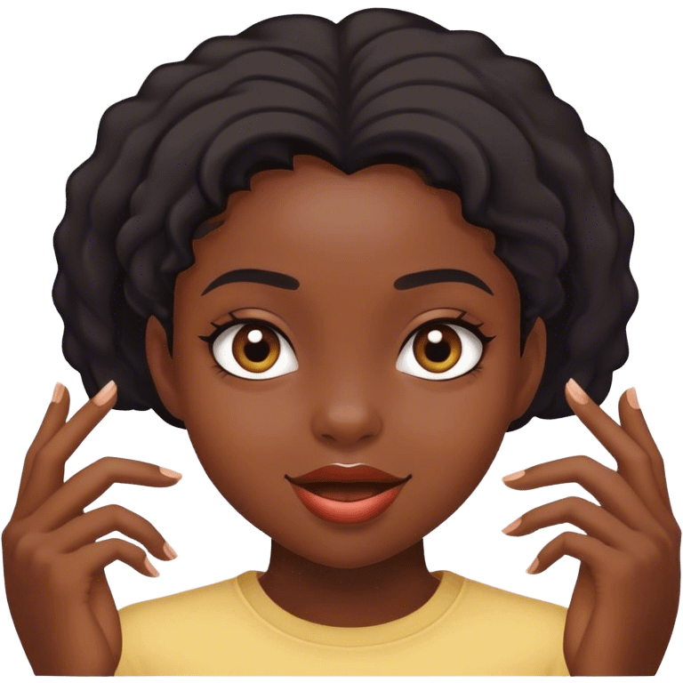 bad black girl being mischievous  emoji