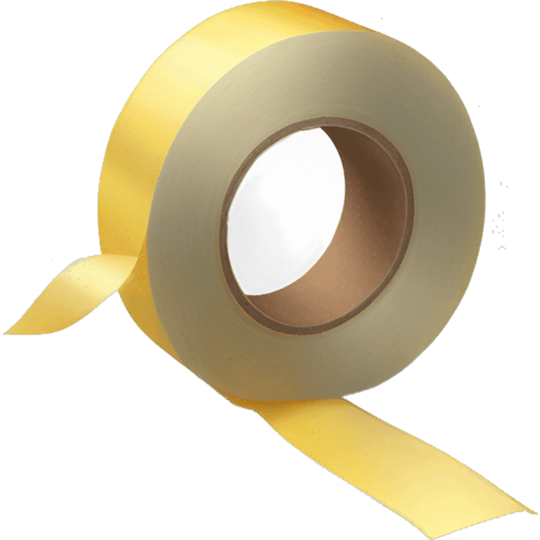 transparent and glossy adhesive tape roll emoji