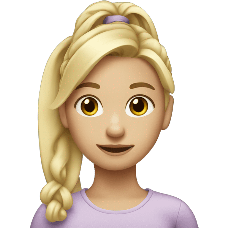 Blonde girl With a ponytail  emoji