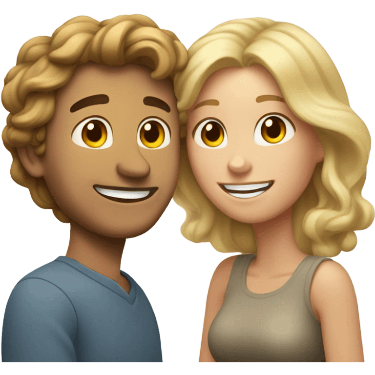 White male Love blonde woman  emoji