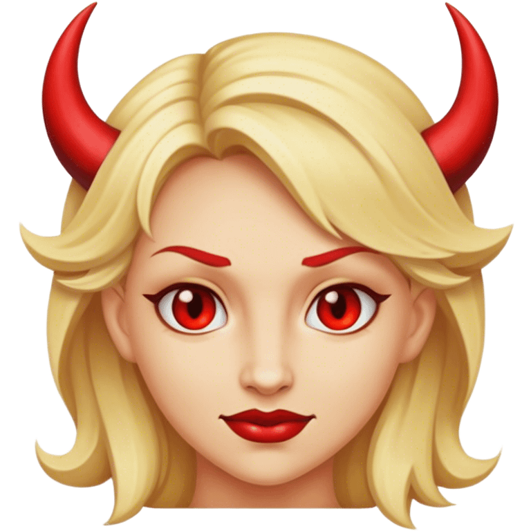 Blonde Lady devil  emoji