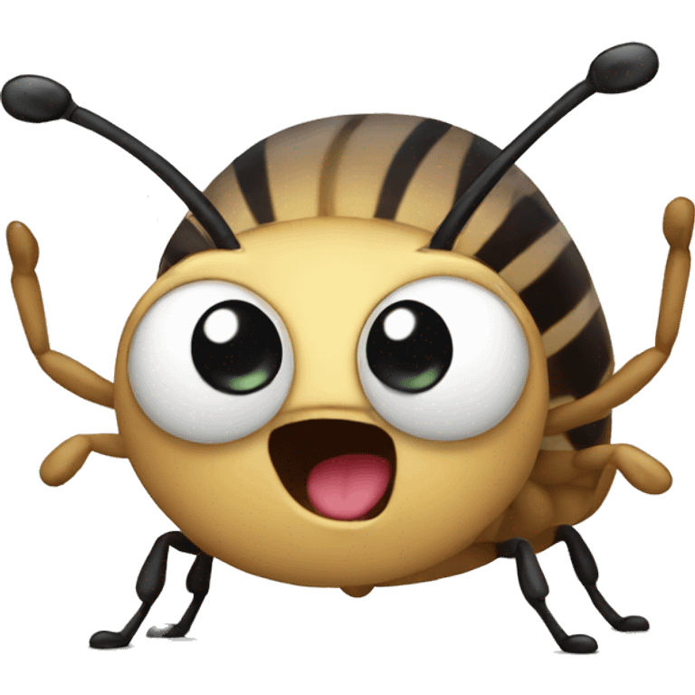 Cute excited bug emoji