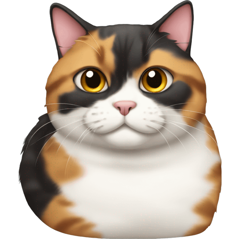 Fat Calico cat  emoji