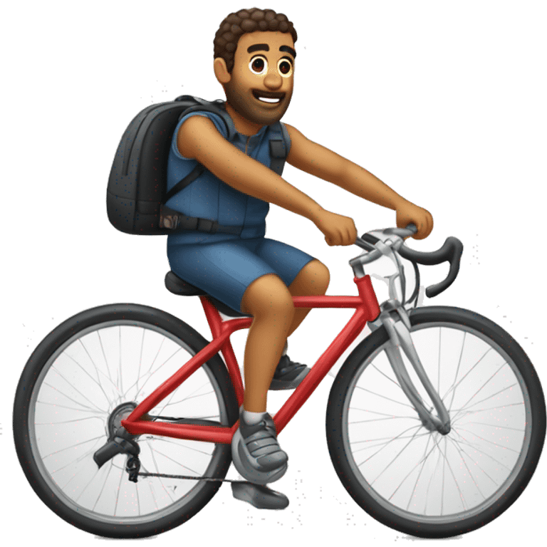 garoto branquinho andando de bicicleta emoji