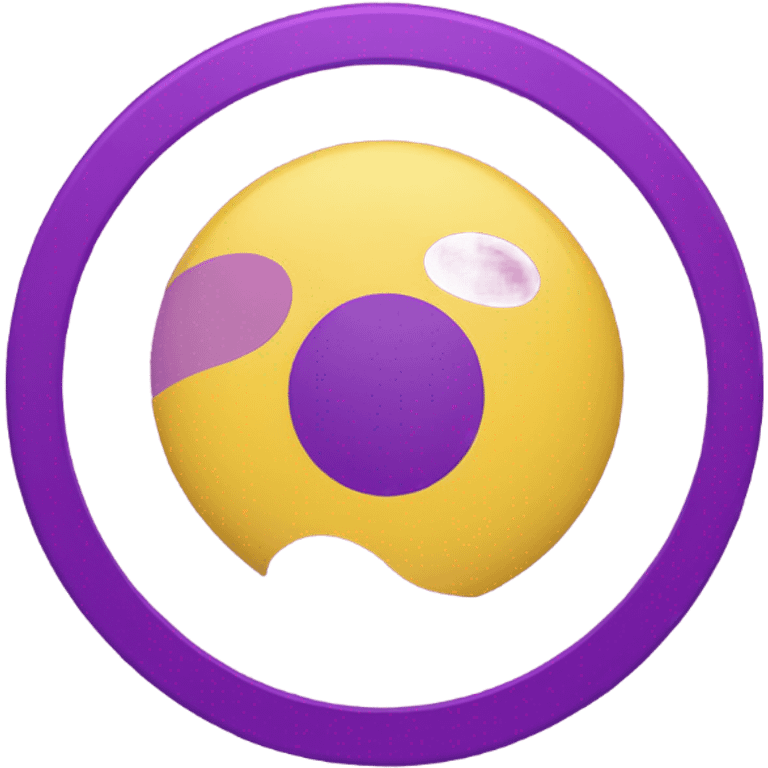 Intersex pride flag with yellow background and purple circle in the middle  emoji