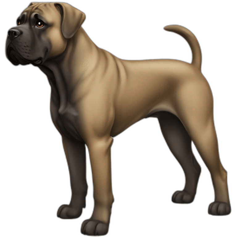 dog Cane Corso color fawn full body emoji