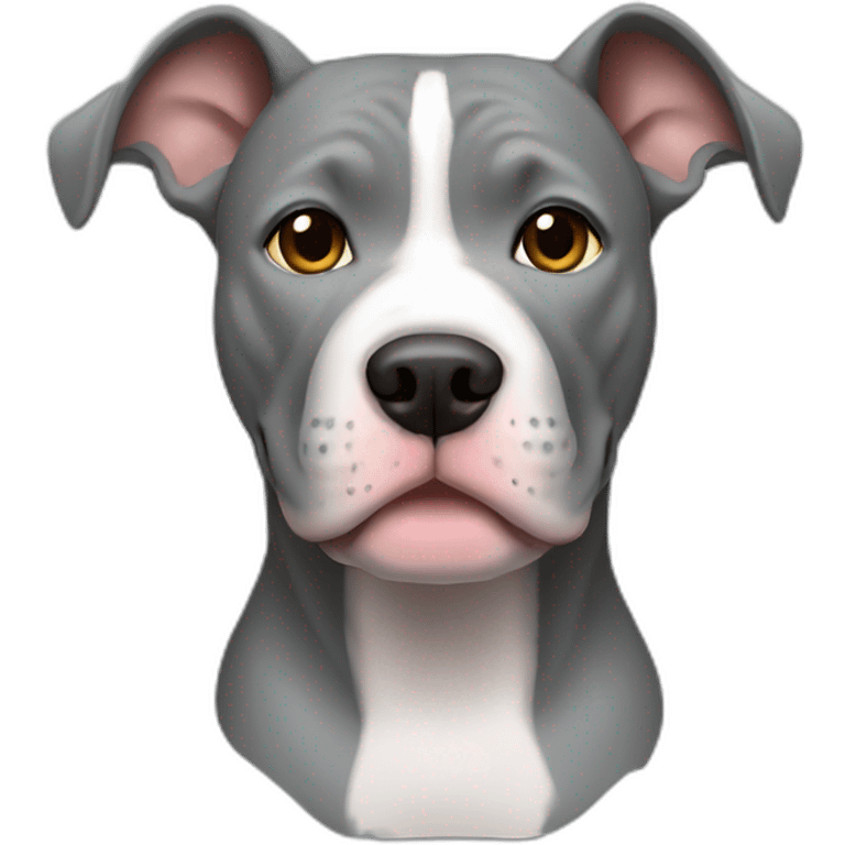 Grey pitbull female emoji