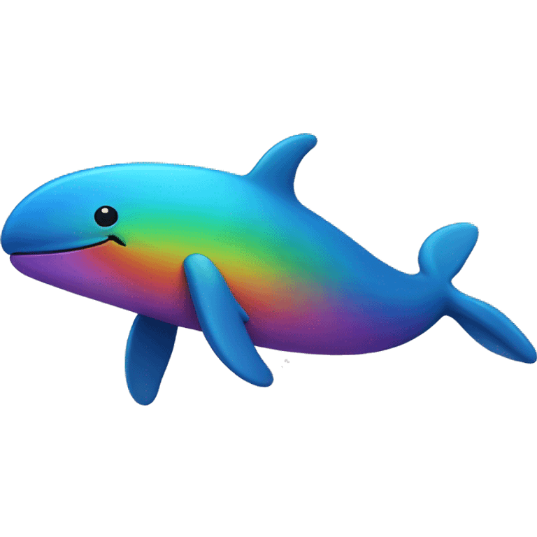 A rainbow whale emoji