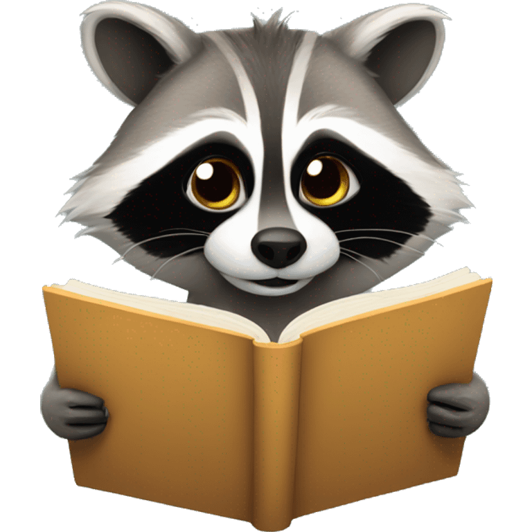 Racoon Reading  emoji