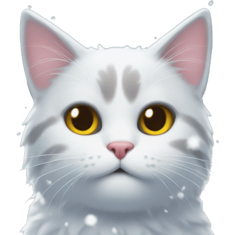 Cat in the Snow of Christmas  emoji