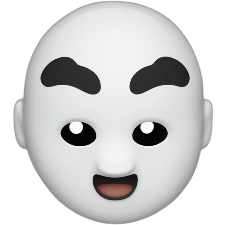 panda mask, only covering top half of face, male, no hair emoji