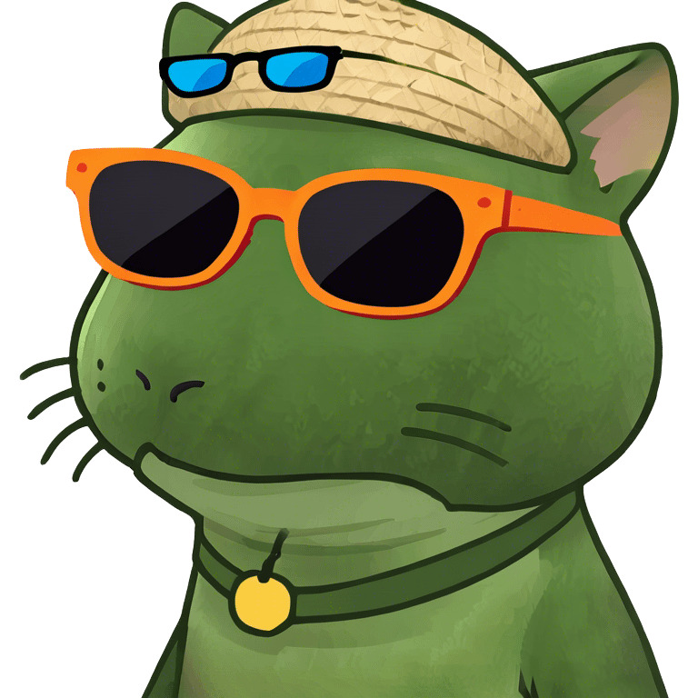 Cat wearing sunglasses emoji