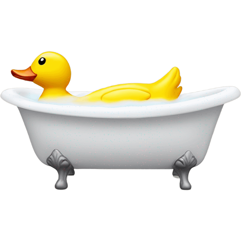 Bathtub with rubber duck emoji