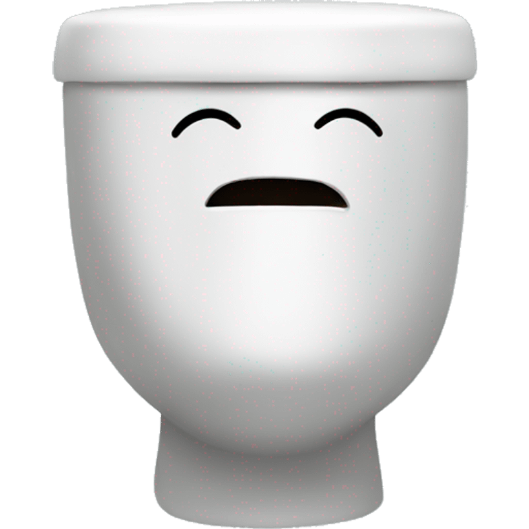 a toilet with a head emoji