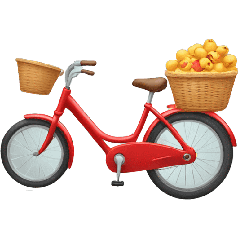 red bycycle with front empty basket emoji