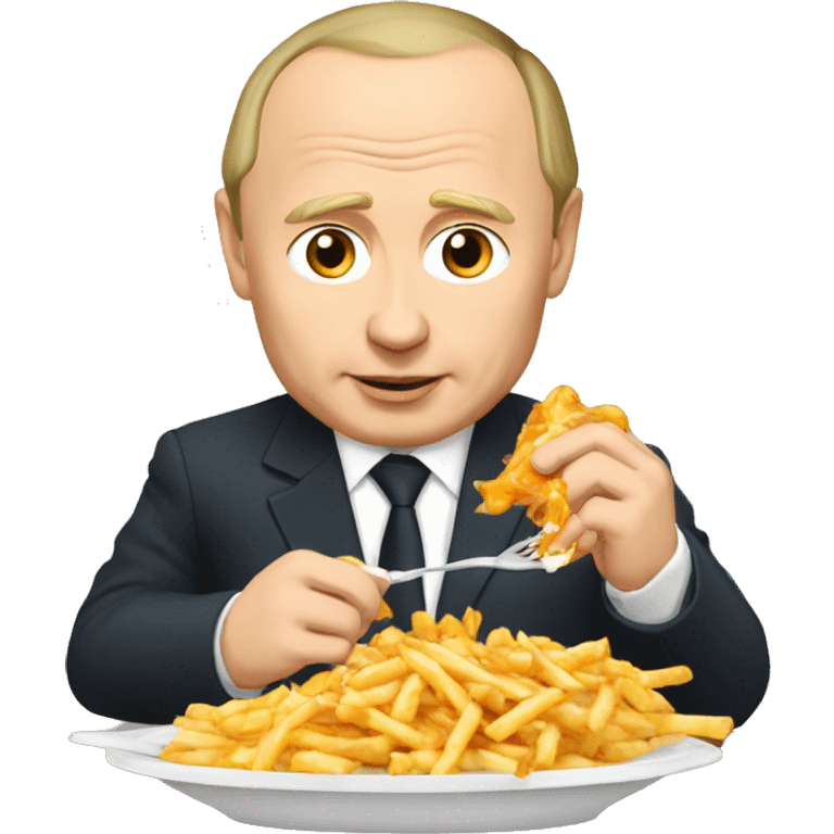 Putin qui mange une poutine emoji