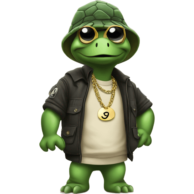 Turtle as rapper emoji