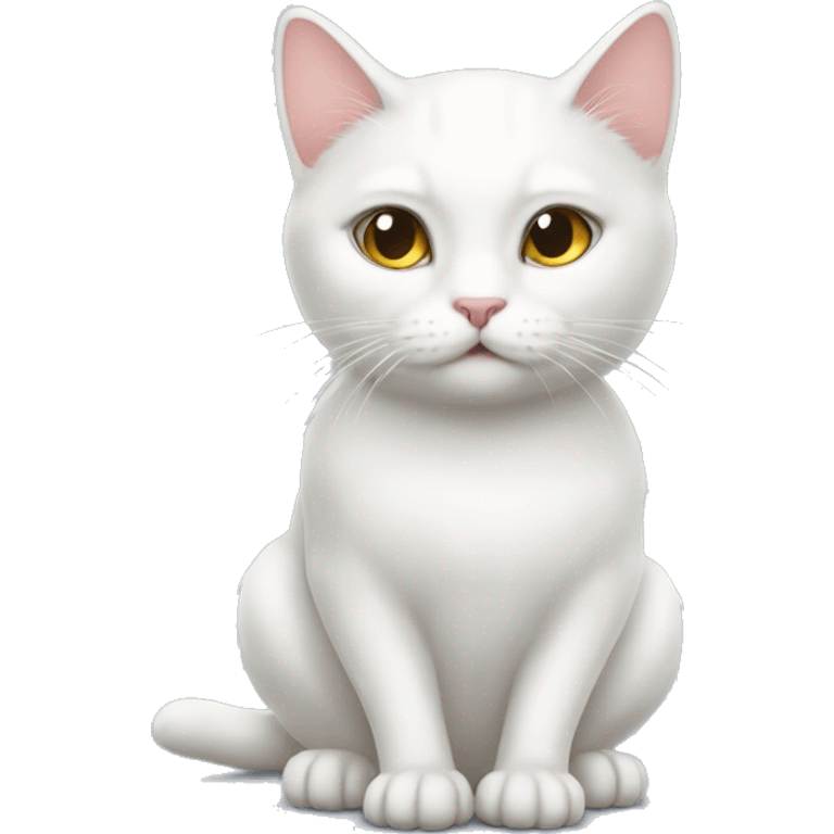 White cat coquette emoji