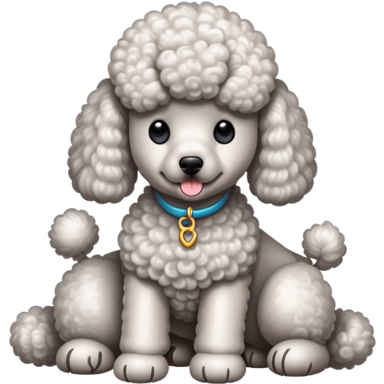 Poodle con un moño emoji