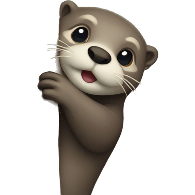 otter hugging tree emoji