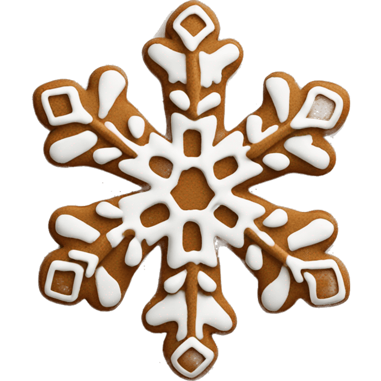 Gingerbread snowflake emoji