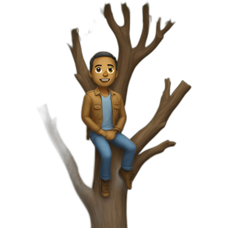 man on a tree emoji